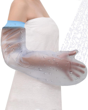 Arm Cast Covers for Shower, Waterproof Arm Cast Protector for Wounds, Hands, Wrists, Elbows, Fingers to Keep Dry, Reusable Elastic Cast Bag for Bandage, Universal Size 8"-20" for Adults