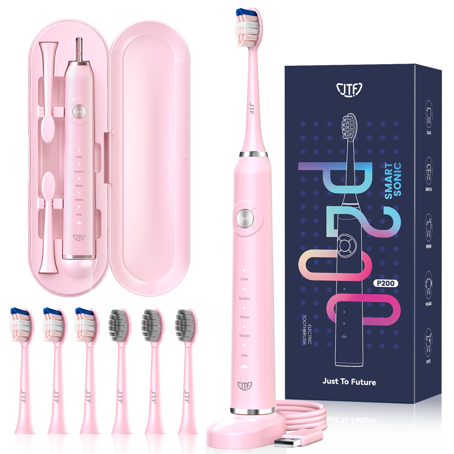 JTF P200 Pink Electric Toothbrush JTF P200 Pink Electric Toothbrush