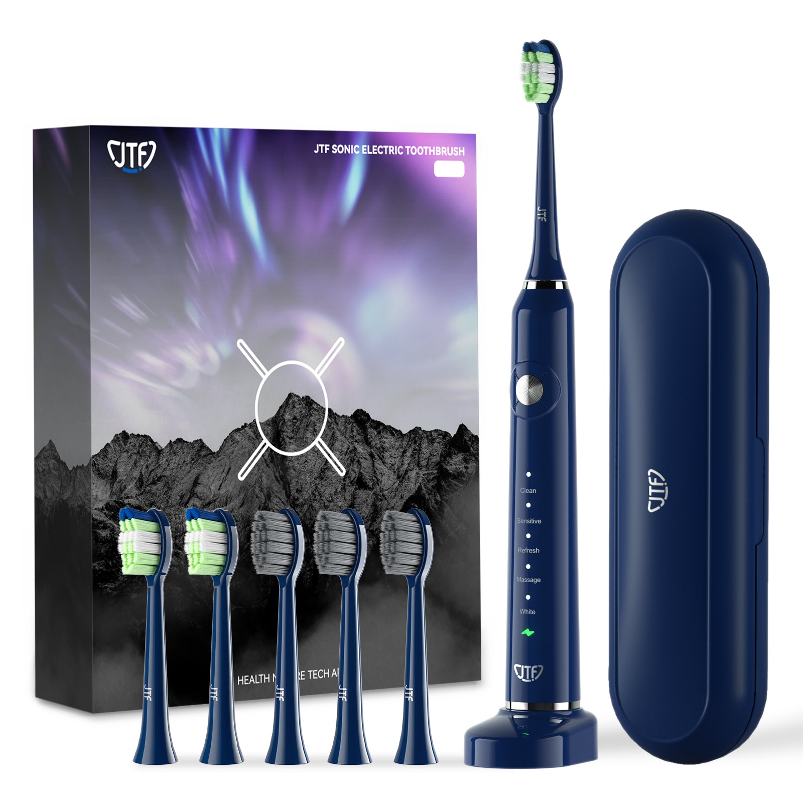 Electric Toothbrush for Adults, Newly Electric Toothbrush with 8 Brush  Heads & Travel Toothbrush Box, 5 Cleaning Modes Electric Toothbrush IPX7  Water