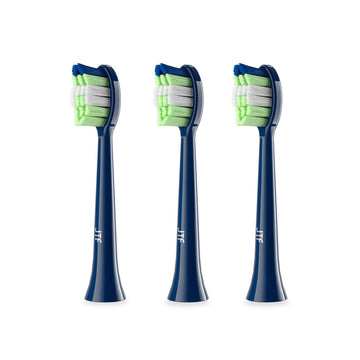 JTF Sonic Smart Toothbrush Genuine Standard Brush Heads, 3 Pack, Blue, P200