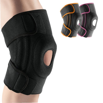 Knee Support Brace for Adult, Adjustable Compression Sleeve Wrap Patellar Pad Tendon - Arthritis Pain, meniscus tear, Injury Recovery