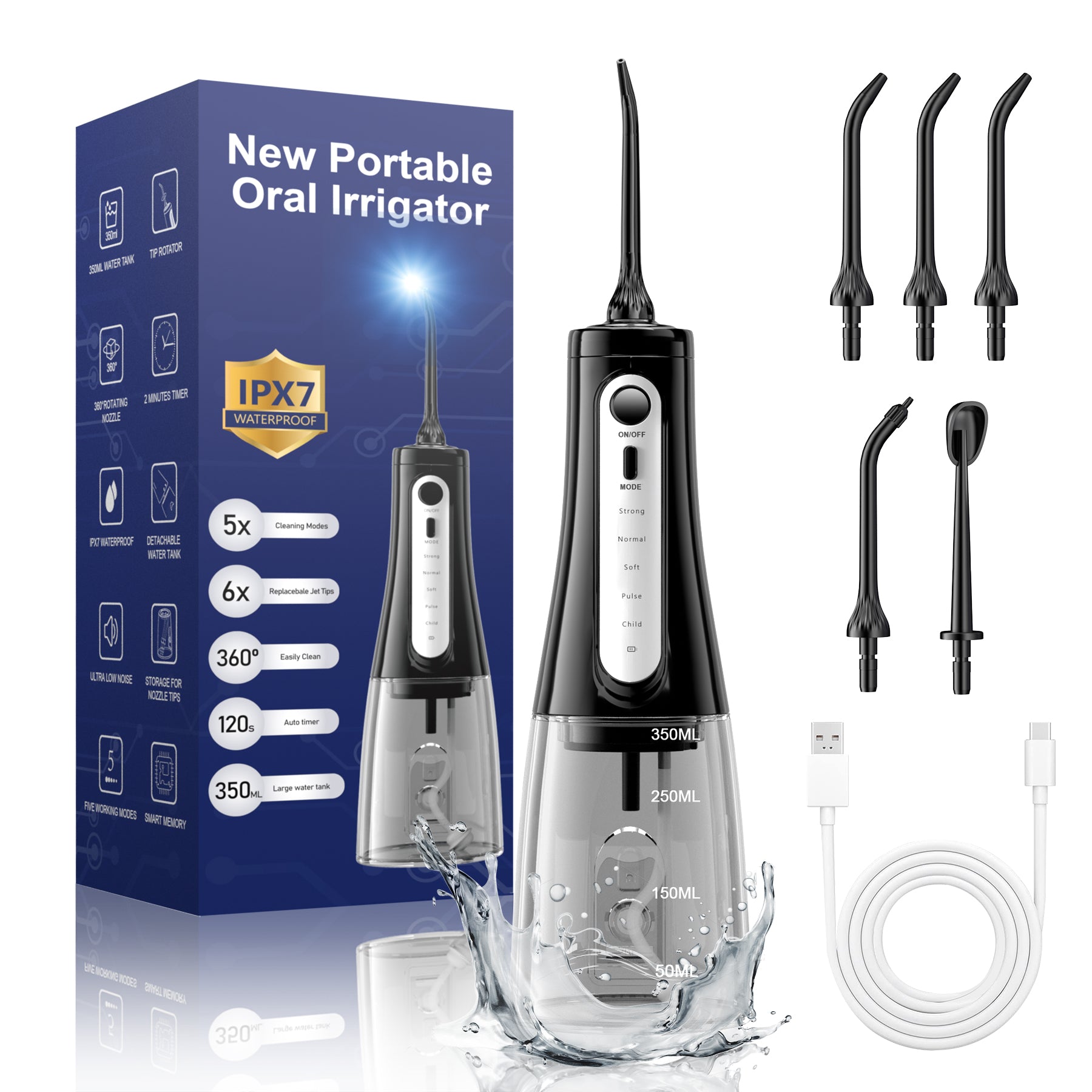 JTF F500 Water Flosser (Black)