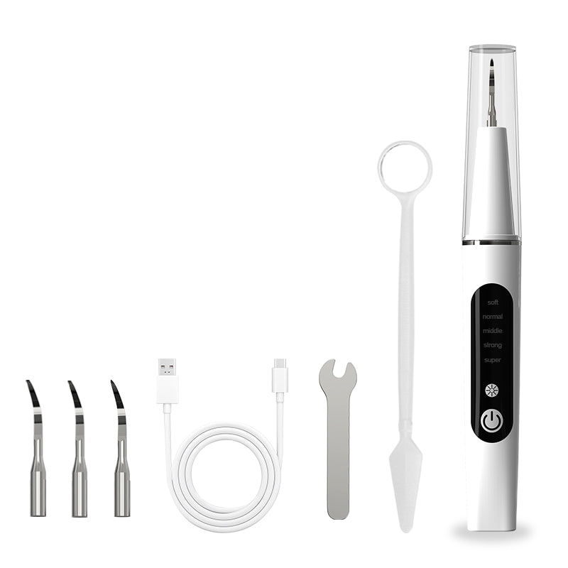 AlphaGeek Plaque Remover for Teeth, Electric Ultrasonic Tooth Cleaner Tartar Remover for Teeth with LED Light, with 4 Replaceable Heads and 5 Adjustable Modes