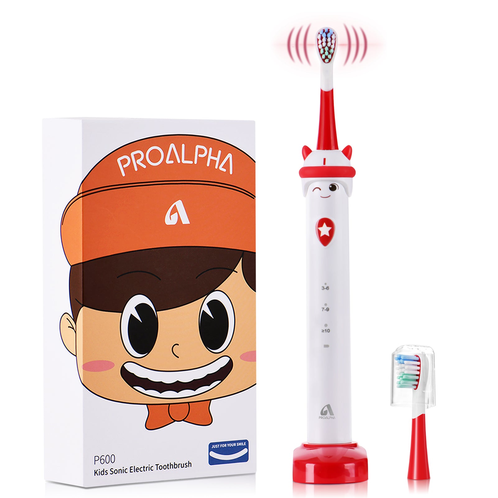 JTF P600 Red Kids Electric Toothbrush